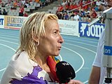 Marta Domínguez (hier im Jahr 2010), später erfolgreich vor allem als Langstrecken- und Hindernisläuferin schied als Zwölfte ihres Rennens im Halbfinale aus