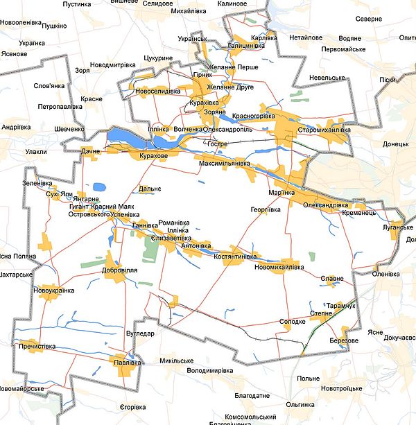 Галициновка донецкая область карта