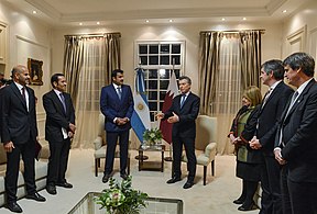 Зустріч президента Маурісіо Макрі з еміром Катару Тамімом бін Хамад Аль Тані у Кінта-де-Олівос (2016)