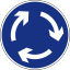 Mauritius Road Signs - Mandatory Sign - Compulsory Round-about.svg