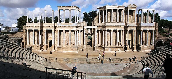 Archaeological Roman Ensemble in Mérida (Emerita Augusta), capital of the Roman province of Hispania Lusitana.