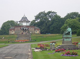 The pavilion at Mesnes Park as it looked in 2005 Mesnes Park, Wigan - geograph.org.uk - 47077.jpg