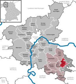 Michelau im Steigerwald - Localizazion