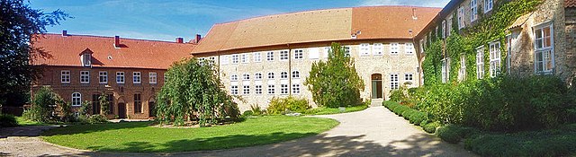 Ebstorf Abbey continued as a Lutheran convent in the Benedictine tradition since 1529