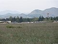 Vojenská základna Černohorského národního letectva blízko letiště ve vesnici Golubovci