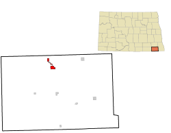 Lokasi Gwinner, Dakota Utara