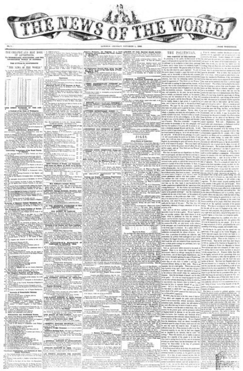 Front-page of the first issue