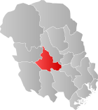 Locator map showing Kviteseid within Telemark