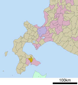 The location of Nanae in Oshima Subprefecture.