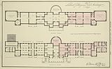 1836 plan of the National Gallery and Royal Academy, signed by the architect William Wilkins