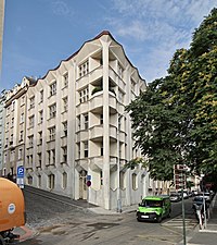 Cubist apartment building, Vyšehrad č. p. 98, by Josef Chochol (1913–1914)
