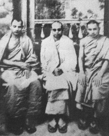 Pragyananda, Mahapragya and Shakyananda in Kalimpong in circa 1935.
