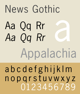 News Gothic typeface