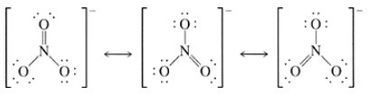 Nitraatti-ionin Lewis-rakenteet