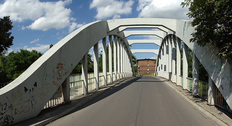 File:Oława, Zwierzyniec, most přes rameno Odry.jpg