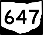 State Route 647 marker