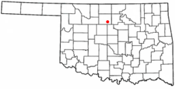 Location of Douglas, Oklahoma