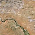 Đồng bằng Okavango nhìn thấy từ vệ tinh