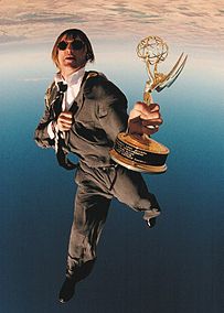 Olav Zipser FreeFlying with his Sports Emmy Award.jpg