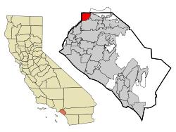 Orange County California Incorporated and Unincorporated areas La Habra Highlighted.svg