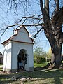 English: Chapel in the village of Přední Zborovice, Strakonice District, Czech Republic. Čeština: Výklenková kaplička u tzv. Zborovických lip v obci Přední Zborovice v okrese Strakonice.