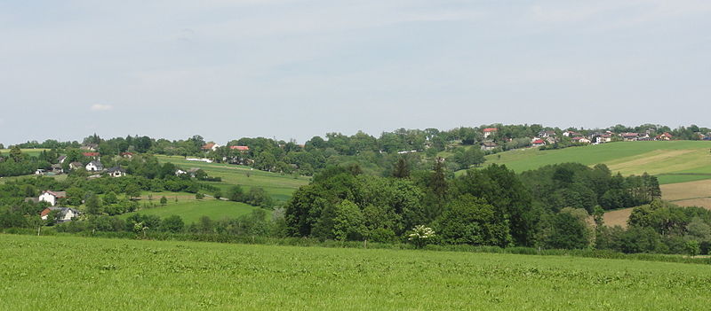 File:POL Iskrzyczyn Centrum i Mirów z Kostkowic.JPG