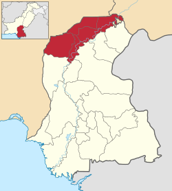 Map of Larkana Division