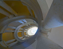 The famous helicoidal staircase by Borromini. Palazzo Barberini (Rome) - Borromini's staircase.jpg