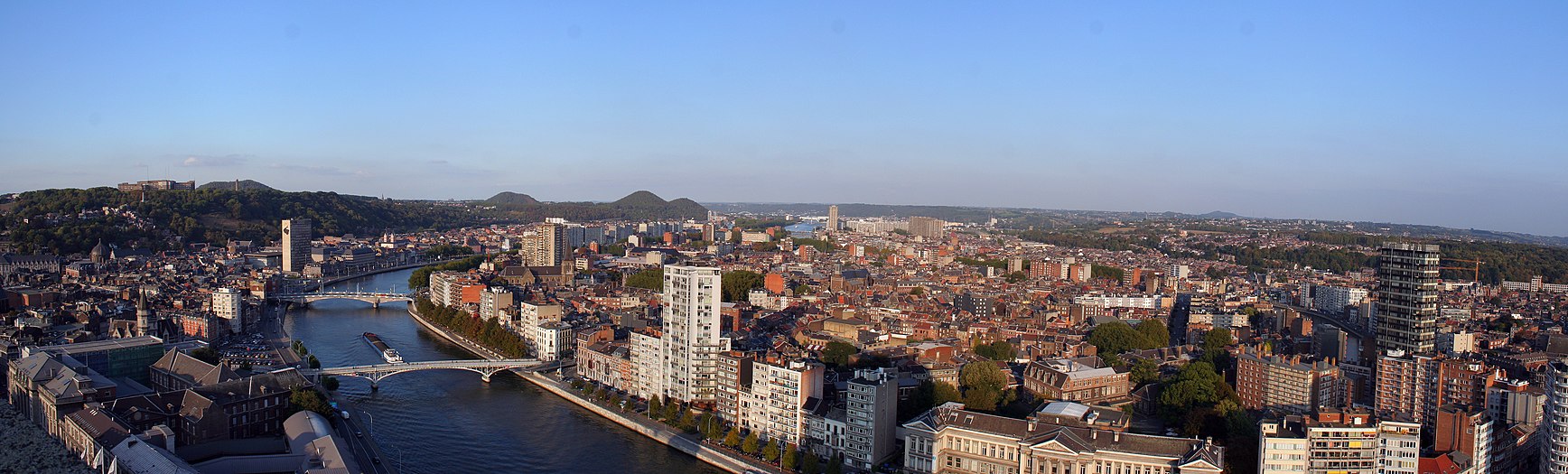 View of Liège from the roof of an apartment house