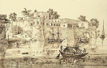 French factory (trading post) at Patna on the Ganges