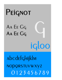 A Peignot font.png kép leírása.