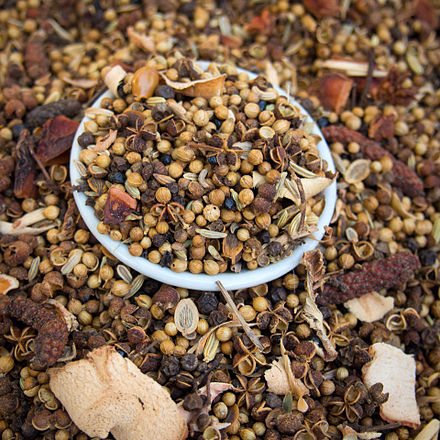 Phrik lap is the mix of dried spices used in northern Thai laab.
