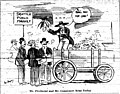 This George Hager cartoon in the Seattle Post-Intelligencer on the Market's opening day (August 17, 1907) celebrates the opportunity for consumers to buy direct: "Mr. Producer and Mr. Consumer Meet Today"