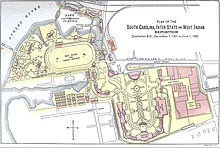 Track of the miniature railway at the Charleston Exposition Plan of the South Carolina Inter-State and West Indian Exposition.jpg