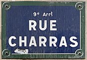 Plaque Rue Charras - Paris IX (FR75) - 2021-06-28 - 1.jpg