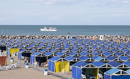 View of Varese Beach in summer