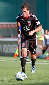 Chris Ponitus, first-round draft pick in 2009, plays as a winger for D.C. United. He was selected from the University of California at Santa Barbara. Pontius-ajax-rfk.jpg