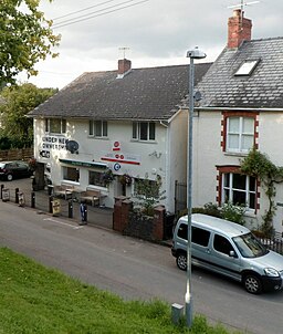 Post office and stores viewed from the canal, Talybont-on-Usk - geograph.org.uk - 3154075