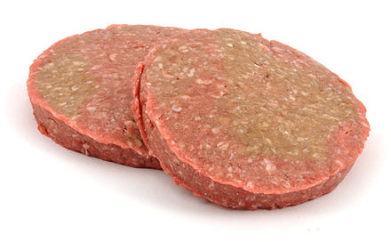 Two pre-formed hamburger patties