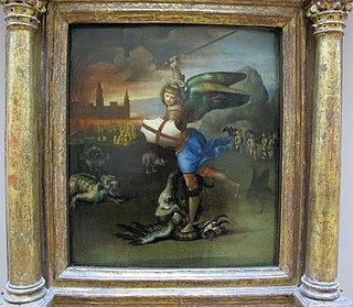 <i>St. Michael Vanquishing Satan</i>