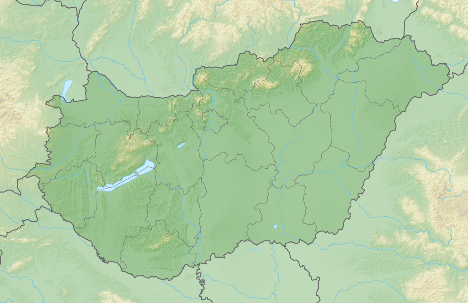 Carte topographique de la Hongrie