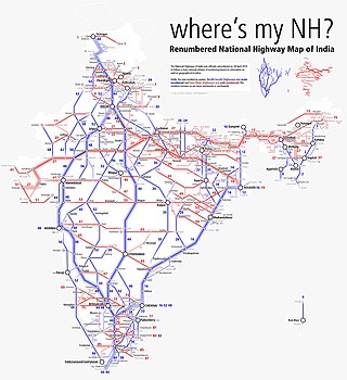 <span class="mw-page-title-main">National highways of India</span> Network of highways owned by the Government of India