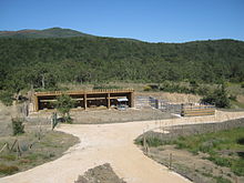 European bison reserve in Spain, where a reintroduction programme in San Cebrian de Muda, Castile and Leon is in place. Reserva CIBE.jpg