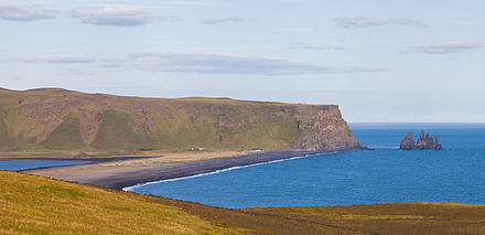 View of Reynisfjara from Dyrhólaey