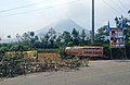 Penutupan akses jalan di Kecamatan Naman Teran pada saat erupsi Gunung Sinabung tahun 2014