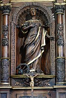 Statue de sainte Catherine d'Alexandrrie (XVIIe)
