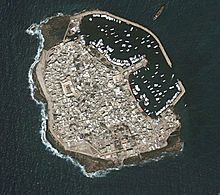 A satellite image of Arwad