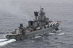 A stern view of Marshal Ustinov in 2018, after modernization