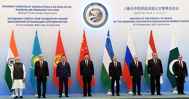 Sharif at the 2022 Shanghai Cooperation Organisation summit in Samarkand