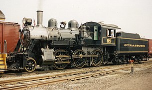 No. 89 idling at the Strasburg Rail Road's yard in 1993